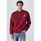 Grimelange Sınner Erkek Yumuşacık Kumaşlı Bordo Sweatshirt