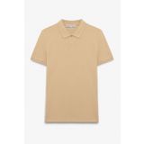 GRIMELANGE SKYLOOM Erkek %100 Pamuk Kısa Kollu Regular Fit Bej Polo Yaka T-shirt