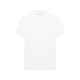 GRIMELANGE SKYLOOM Erkek %100 Pamuk Kısa Kollu Regular Fit Beyaz Polo Yaka T-shirt