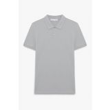 GRIMELANGE SKYLOOM Erkek %100 Pamuk Kısa Kollu Regular Fit Gri Polo Yaka T-shirt