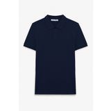 GRIMELANGE SKYLOOM Erkek %100 Pamuk Kısa Kollu Regular Fit Lacivert Polo Yaka T-shirt