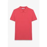 GRIMELANGE SKYLOOM Erkek %100 Pamuk Kısa Kollu Regular Fit Nar Çiçeği Polo Yaka T-shirt