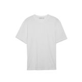Grimelange Solo Erkek %100 Organik Pamuklu Kalın Dokulu Comfort Fit Bisiklet Yakalı T-shirt, Beyaz, 2XL
