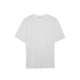 Grimelange Solo Erkek %100 Organik Pamuklu Kalın Dokulu Comfort Fit Bisiklet Yakalı T-shirt, Beyaz, XL