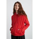 GRIMELANGE Sonıa Kadın Kapüşonlu Kanguru Cepli Kordon Detaylı Kırmızı Sweatshirt