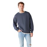 Grimelange Stephan Erkek Yumuşacık Kumaşlı Organik Pamuklu Oversize Fit Yuvarlak Yakalı Sweatshirt, Antrasit, 2XL