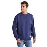Grimelange Travis Erkek Organik Kumaşlı Yumuşacık Regular Fit Yuvarlak Yakalı Lacivert Sweatshirt, 2XL