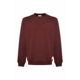 Grimelange Travis Erkek Yumuşacık Kumaşlı Regular Fit Yuvarlak yakalı Bordo Sweatshirt
