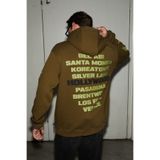 GRIMELANGE TUXON Erkek Yumuşacık İçi Polarlı Baskı Detaylı Kangru Cepli Regular Haki Sweatshirt
