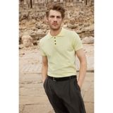 GRIMELANGE VESTO Erkek Triko Sarı Polo Yaka T-shirt