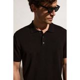 Grimelange Vesto Erkek Triko Siyah Polo Yaka T-Shirt