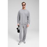 Grimelange VIENTO Erkek Bisiklet Yaka Uzun Kollu Regular Fit Gri Sweatshirt - 2XL