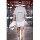 GRIMELANGE WONTON Erkek %100 Organik Pamuklu Baskı Detaylı Regular Fit Yuvarlak Yaka Gri T-Shirt