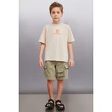 Grimelange Yohan Erkek Çocuk Bej T-Shirt, 5-6 Yaş