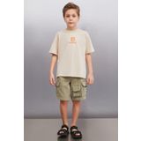 Grimelange Yohan Erkek Çocuk Bej T-Shirt, 7-8 Yaş