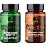 GRİMLABS FAT BURN STARTER PACK - SINISTER TESTO BOOSTER & SHREDDER FAT BURNER 30 MİX CAPS