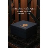 Grimor Life 1 Adet Sert Taslama Varak Logolu Hediye Kutusu – Şık ve Dayanıklı Hediye Kutusu 24 cm x 21 cm x 13,5 cm