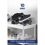 Grimor Life 10 Lu Tekli Ayakkabı Rampası Ayakkabı Düzenleyici Dolap İçi Organizer Siyah