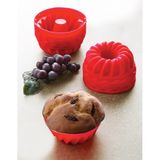 Grimor Life 6 Lı Yıkanabilir Mini Kek Muffin Pişirme Kalıbı, Silikon Muffin, Cupcake Kalıbı Karma - 6'Lı