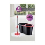 Grimor Life Turbo Star Black Microfiber Döner Başlıklı Temizlik Seti 13 lt + Yedek Mop