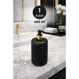 grimorlife 1 Adet Premium Siyah Gold Sıvı Sabunluk Seti – Banyo & Mutfak Uyumlu 400 ML