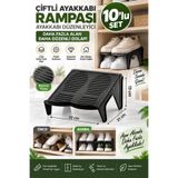 grimorlife 10 lu Çiftli Ayakkabı Rampası Ayakkabı Düzenleyici Dolap İçi Organizer