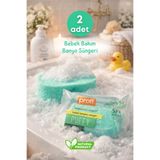 grimorlife 2 Adet Bebek Banyo Bakım Süngeri | Bebek & Çocuklar İçin Banyo Süngeri
