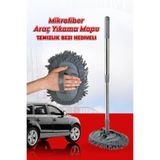 grimorlife Çok Fonksiyonlu Mikrofiber Araba Yıkama Fırçası Teleskopik Uzun Saplı Detay Fırçası Oto Araç Mopu