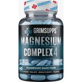 Grimsupps Magnesium Complex 4 - Citrate , Bisglycinate , Taurat , Malate B6 Vitamin 60 Tablet - Aromasız