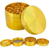 Grınder Parçalayıcı Metal Baharat Öğütücü Herb Spice 4 Katmanlı 40MM / 50MM / 63MM (Gold, 5 - Çok Renkli - 0,5 ml