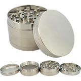 Grınder Parçalayıcı Metal Baharat Öğütücü Herb Spice 4 Katmanlı 40MM / 50MM / 63MM (Gumus G - Çok Renkli