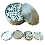 GRINDER Parçalayıcı Metal baharat öğütücü herb spice 4 katmanlı 40MM / 50MM / 63MM (GUMUS GRI, 100MM)