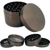 GRINDER Parçalayıcı Metal baharat öğütücü herb spice 4 katmanlı 40MM / 50MM / 63MM (KOYU GRI, 63MM)