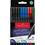 Grip Finepen Ince Keçe Uçlu Kalem Seti, 10’lu, Ofis ve Günlük Kullanım, 0.4 mm Hassas Uç, Metal Destekli, Ergonomik Üçgen Gövde