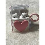 Gritty Airpods 2. Nesil Uyumlu Kalpli Şeffaf Kulaklık Kılıfı - Pembe