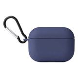 Gritty Airpods 3. Nesil Uyumlu Taşıma Demirli Silikon Kulaklık Kılıfı - Lacivert