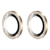 Gritty iPhone 11 Uyumlu Swarovski Taşlı Kamera Lens Koruma Koruyucu - Gold