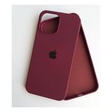 Gritty iPhone 13 Pro Max Uyumlu Lansman Içi Kadife Silikon Telefon Kılıfı - Bordo