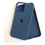Gritty iPhone 13 Pro Max Uyumlu Lansman Içi Kadife Silikon Telefon Kılıfı - Lacivert