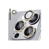 Gritty iPhone 15 Pro Max İle Uyumlu 9H Temperli Cam Kamera Lens Koruyucu, Diamond Gold