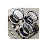 Gritty iPhone 15 Pro Max İle Uyumlu Kamera Lens Koruyucu, Gri Titanyum