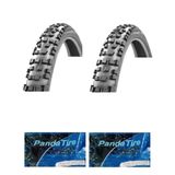 Grl 20 Jant 20X2.35 1 Mm Zırhlı Tırnaklı 2221 Bisiklet Dış Lastiği X 2 Adet + Panda İç Lastik Seti
