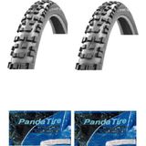 Grl 20 Jant 20X2.35 (58-406) 1 mm Zırhlı Kalın Tırnak 2221 Bisiklet Dış Lastiği x 2 Adet + Plus Panda Iç Lastik Seti