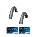 Grl 28X1.5/8X1.50 1 Mm Zırhlı Reflektörlü 1081 Bisiklet Dış Lastiği X 2 Adet + Panda İç Lastik Seti
