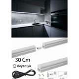 GRN 30CM Mutfak Tezgah Aydınlatması Seti Anahtarlı Birbirine Eklenebilir (1,5mt Fişli Kablolu) - 6500K - Beyaz