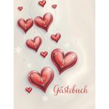 Großes Gästebuch "Rote Herzen" – Liebevolle Erinnerungen für Besondere Feste: 100 weiße Blankoseiten - Mit 8,25 x 11 Zoll (20,96 cm x 27,94 cm) bietet ... alle Ihre Gäste und ihre kreativen Beiträge.