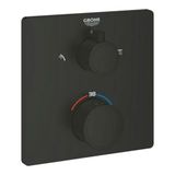 Grohe 1022092430 Grohtherm Mat Siyah 2 Çıkışlı Divertörlü Termostatik Banyo Duş Bataryası