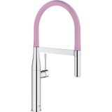 Grohe 124976 Pembe Essence New Tek Kumandalı Eviye Bataryası