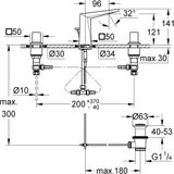 Grohe 20342000 Allure Brilliant Krom S Boy 3 Delikli Lavabodan Ankastre Lavabo Bataryası
