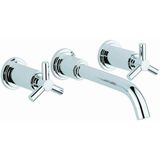Grohe 20387000 Atrio 3 Delikli Duvardan Ankastre Lavabo Bataryası
